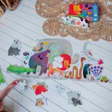 Djeco Obrovské puzzle Zvieracia promenáda 36 ks