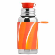 Pura steklenica iz nerjavečega jekla s športnim pokrovčkom 550ml (oranžno-bela)