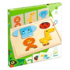 Djeco Magnetické puzzle Tváre zvieratiek GeoBasic
