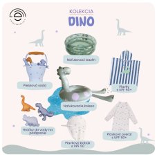 Swim Essentials Plavecká čepice s ochranou krku UPF 50+ Dino