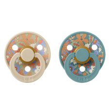 BIBS x LIBERTY Colour cumlíky z prírodného kaučuku 2ks - veľkosť 1 (June Blossom Vanilla Hush Mix)