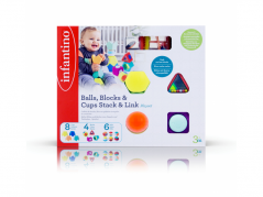 Infantino Súprava senzorických hračiek Loptičky, kocky & tégliky