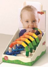 Haba Drevená hrkálka a motorická hračka pre bábätká Kruhy