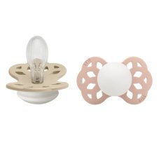 BIBS Infinity simetrični silikonski dude 2 kosa - velikost 2 (Vanilla Nighttime / Blush Nighttime)