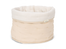 Little Dutch Košík textilný obojstranný veľký Pure Soft Beige Stripe