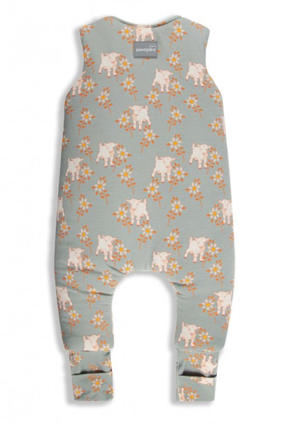 Celoročný spací vak s nohavicami Sleepee Vintage Animals Sky Blue/Cream - Vek: 1 - 2 roky