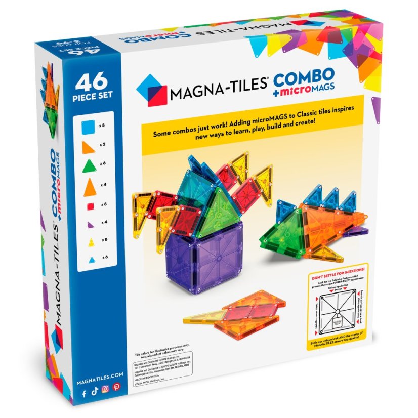 Magna-Tiles Magnetická stavebnica Combo 46 dielov