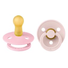 BIBS Colour cumlíky z prírodného kaučuku 2ks - veľkosť 2 (Petal / Baby Pink)