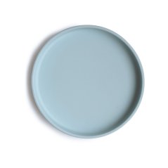 Mushie Classic silikonový talíř s přísavkou (Powder Blue)