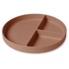 NUUROO Mingo Silikónový delený tanier Chocolate Malt