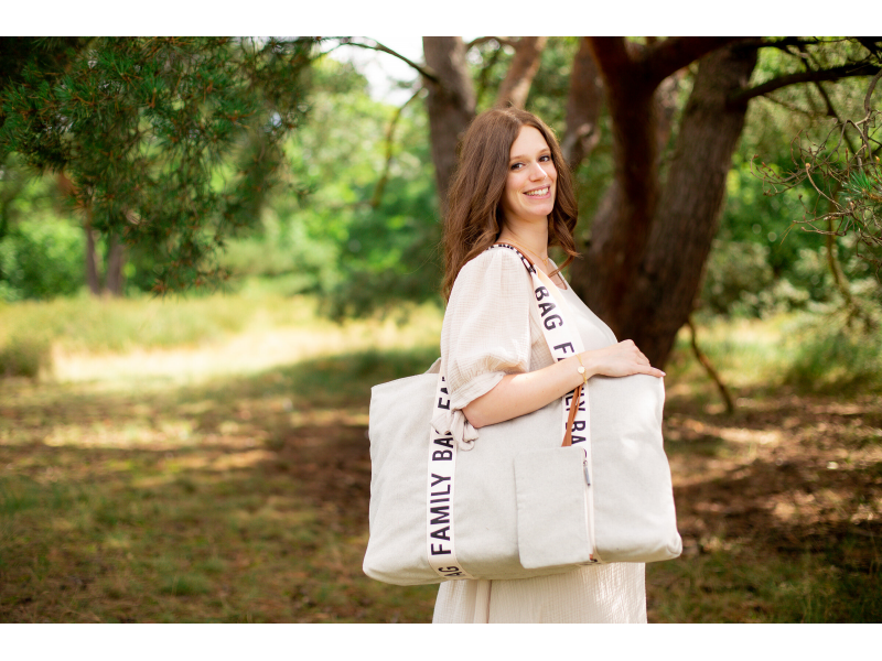 Childhome Cestovná taška Family Bag Canvas Off White