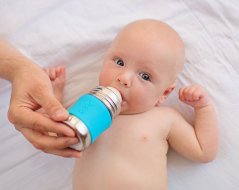 Pura nerezová kojenecká láhev 150ml (růžová)