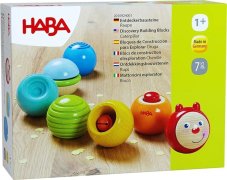 Haba Drevená húsenica s hmatovými a zvukovými efektami pre najmenších