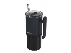 Quokka Nerezový termohrnček so slamkou Umi Black 720 ml