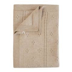 BIBS pletená dierkovaná deka z BIO bavlny (Vanilla)
