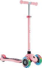 Globber detská trojkolesová kolobežka - Primo Lights V2 - Svietiace Kolieska - Pastel Pink