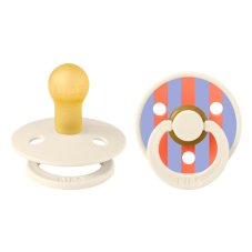 BIBS STUDIO Colour Pin cumlíky z prírodného kaučuku 2ks - veľkosť 1 (Ivory Hush Mix)