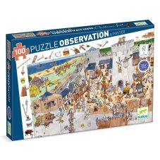 Djeco Objavovacie puzzle Opevnený hrad 100 ks