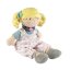 Bonikka látková bábika s náramkom (Lucy kvietkovaný overal)