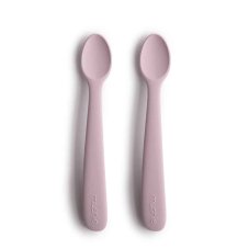 Mushie Dvojbalenie silikónových lyžičiek - soft lilac
