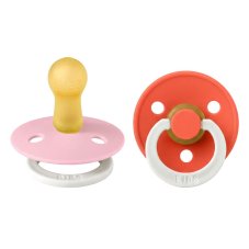 BIBS Colour cumlíky z prírodného kaučuku 2ks - veľkosť 2 (Baby Pink Nočný / Tango Nočný)