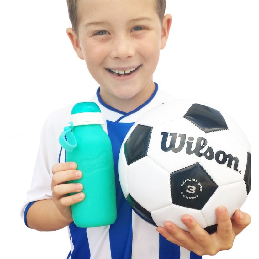 Squeasy Gear silikónová fľaša 480ml (sivá)
