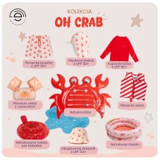 Swim Essentials Plavecká čepice s ochranou krku s UPF 50+ Oh Crab