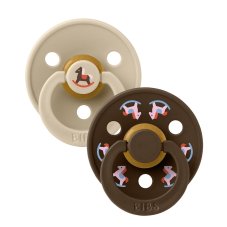 BIBS Colour cumlíky z prírodného kaučuku 2ks - veľkosť 1 (Horse Vanilla / Mocha)
