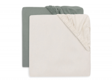 Jollein Napínacia plachta 120x60 cm 2 ks Sea Green/Ivory