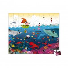 Janod dětské puzzle Svět pod vodou v kufříku 100 ks