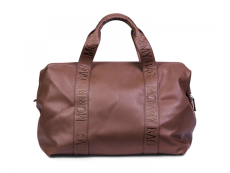 Childhome přebalovací taška Mommy Bag Signature Vegan Leather Dark Brown