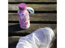 Termo láhev Quokka Solid Kids z nerezové oceli s květinami 330 ml