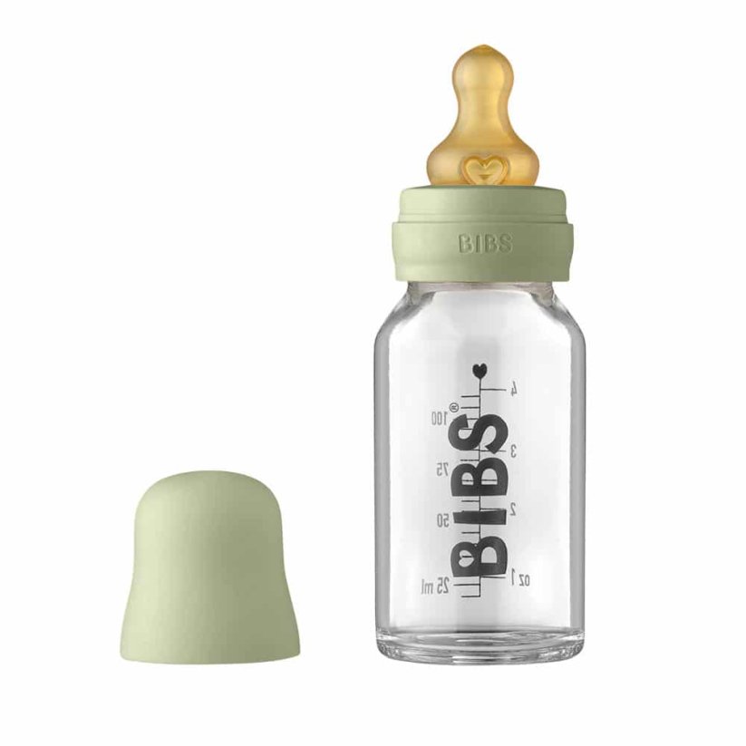 BIBS Baby Bottle sklenená fľaša 110ml (Cloud)