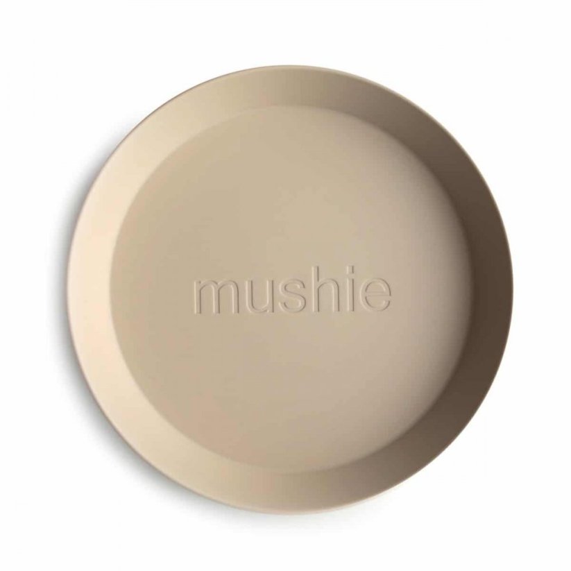 Mushie okrúhly tanier 2 ks (Mustard)