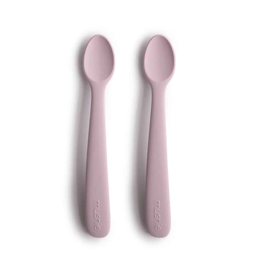 MUSHIE Dvojbalenie silikónových lyžičiek - soft lilac