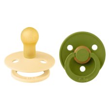 BIBS Colour cumlíky z prírodného kaučuku 2ks - veľkosť 1 (Pale Butter / Wasabi)