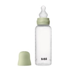 BIBS antikolická láhev se silikonovou savičkou 270ml (Sage)