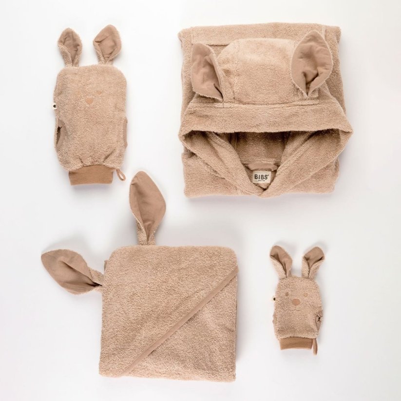BIBS Kangaroo osuška s kapucí z BIO bavlny (Woodchuck)