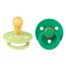 BIBS Colour cumlíky z prírodného kaučuku 2ks - veľkosť 1 (Matcha / Cactus)