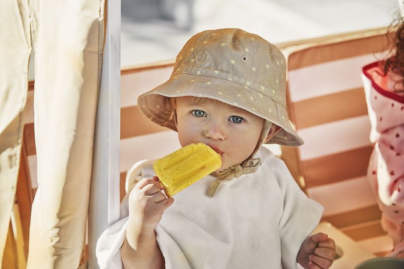 Elodie Details Detský klobúk proti slnku Sun Hat - Lemon Sprinkles - Vek: 2 - 3 roky