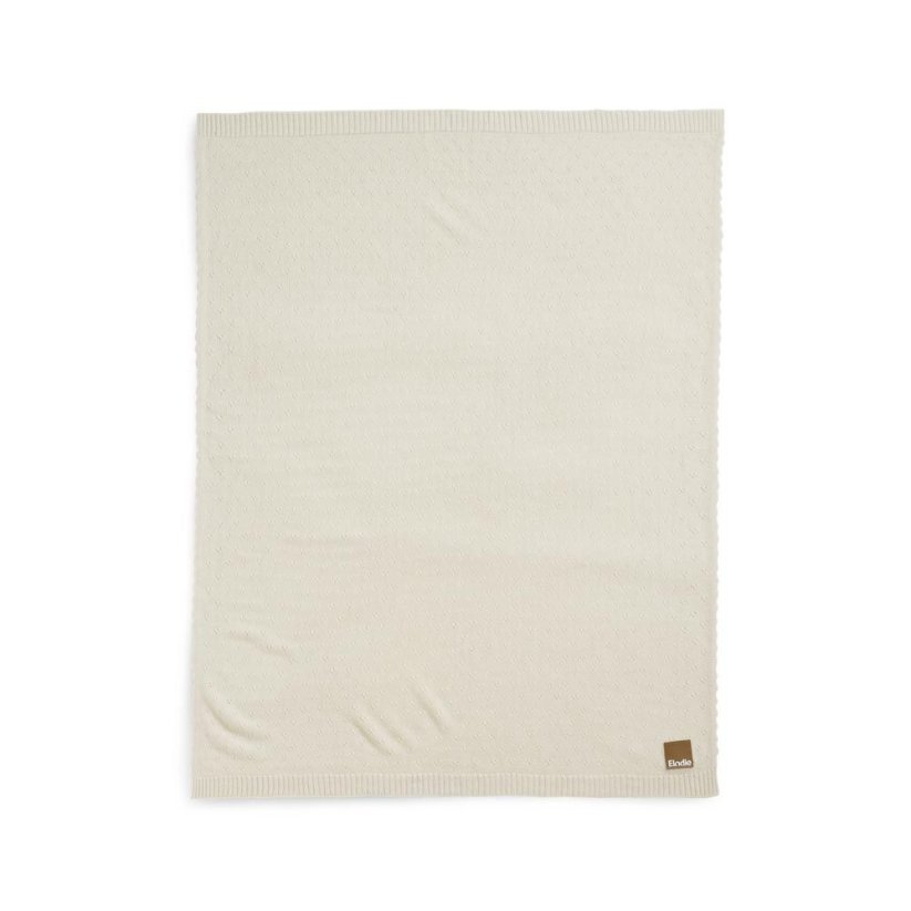 Pletená deka Pointelle Blanket Elodie Details - Creamy White