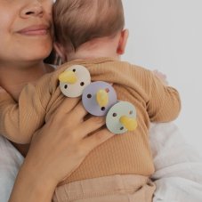 BIBS Colour symetrické dudlíky z přírodního kaučuku 2 ks - velikost 2 (Fossil Grey / Mauve)