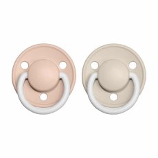 BIBS De Lux dude iz naravnega kavčuka 2 kosa - velikost 1 (Blush Nighttime / Vanilla Nighttime)