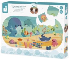 Janod Hračka do vody mäkké puzzle Morské zvieratká 28 ks
