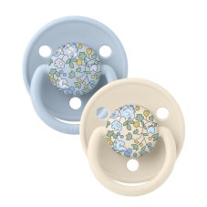 BIBS x LIBERTY De Lux cumlíky zo silikónu 2ks - one size (Ivory / Baby Blue)