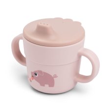 Foodie hrneček s pítkem Tiny farm - růžový