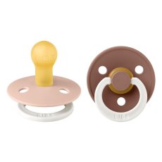 BIBS Barevné dudlíky z přírodního kaučuku 2ks - velikost 1 (Blush Nighttime / Woodchuck Nighttime)