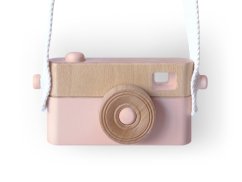 Detský drevený fotoaparát PixFox ružový by Craffox