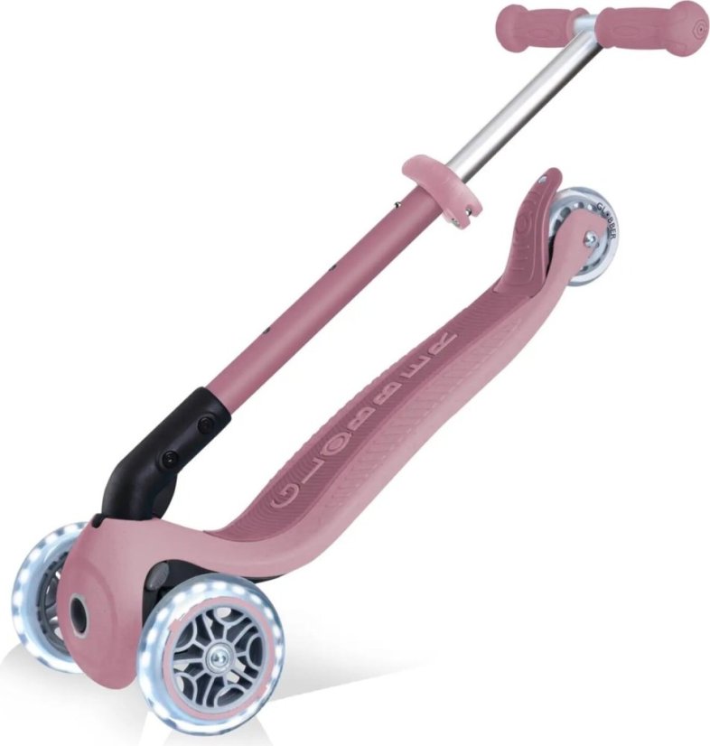 Globber kolobežka Junior Foldable lights Ecologic - Berry