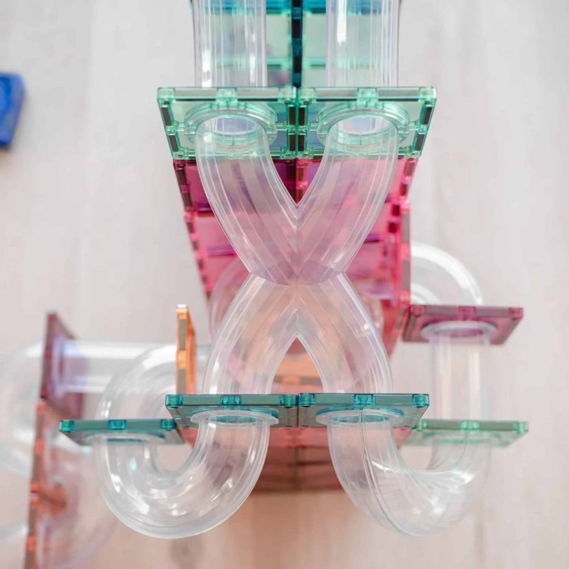 Connetix Magnetická stavebnica Pastel Ball Run Pack ROZŠÍRENIE 80 ks